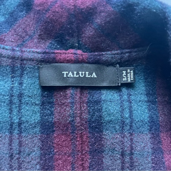 Talula (Aritzia) Plaid Open Front Shorts Sleeve Wool Blend Jacket - Picture 9 of 12